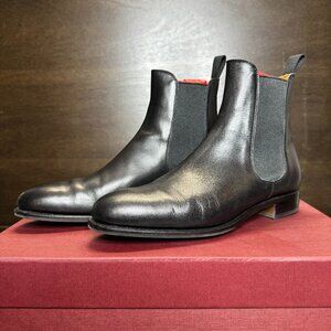 Carmina Black Vitello Leather Chelsea Ankle Boots 1118 Madison last size UK 5